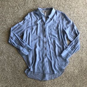 Free People blue button-up